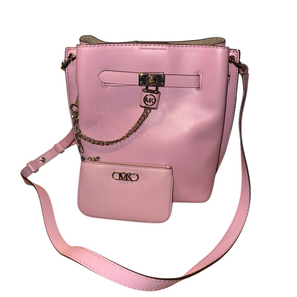 Michael Kors Pink Shoulder Bag with Chain Accent